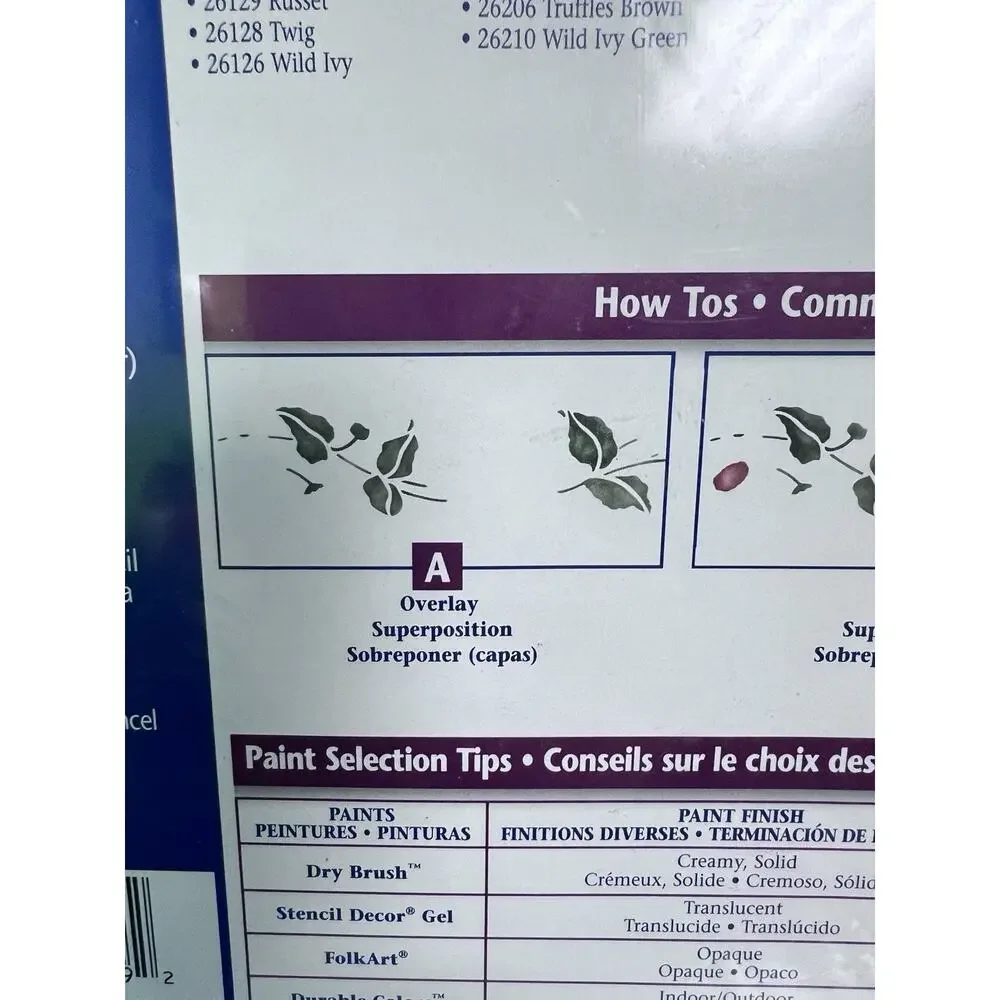 Vintage NEW Plaid Stencil Borders Sunflowers Y2K Bedroom 2000s Room‎ Decor Retro